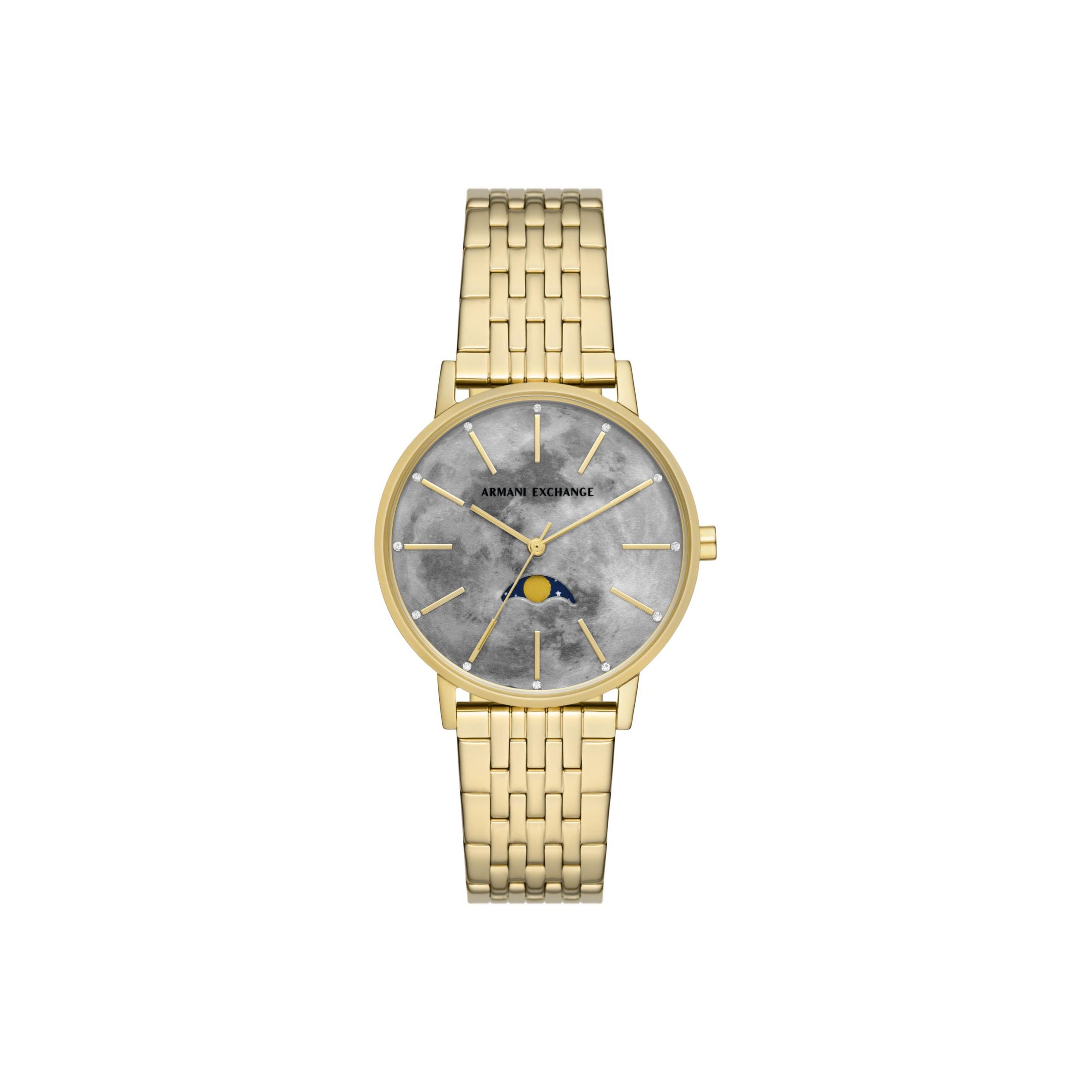 

ARMANI EXCHANGEAE Baby s Breath Collection Wrist Watch Quartz Movement Stainless Steel Strap Silver Dial Women s Watch AX5586 Gold strap AX5586
