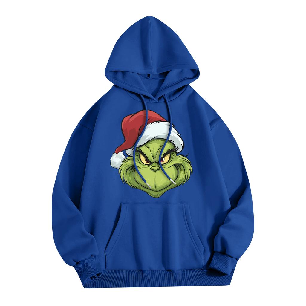 Women's Fashion Christmas Printed Casual Hooded Sweatshirt With Pockets