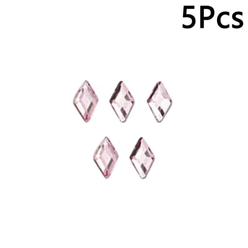 5Pcs Dental Tooth  Rhombus Shapes Ornament Diamond Multicolour Shiny Teeth Jewelry Decoration