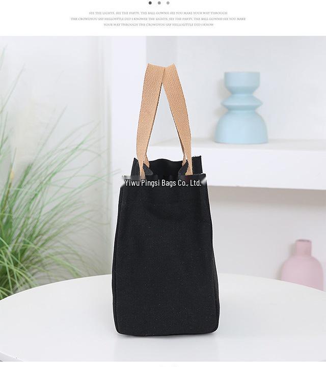 2024 Originale japanische Canvas-Tragetasche mit Reißverschluss - Vielseitige Damen-Eimer-Tasche für Bento-Lunchboxen