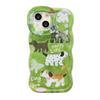Grass Puppy Suitable for Apple 16pro Mobile Phone Case 15 Invisible Double Bracket 14 Silicone Anti-fall 13 Niche 12/11