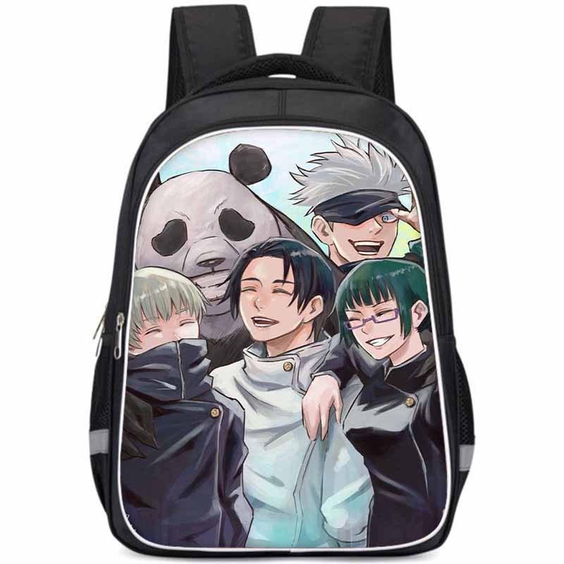 Spacious Jujutsu Kaisen Backpack For Kids With Lightweight Oxford Fabric