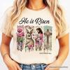 He Is Risen Easter Jesus T-and Kids Tshirt, Matthew 28:6 Christian Tee for Believers