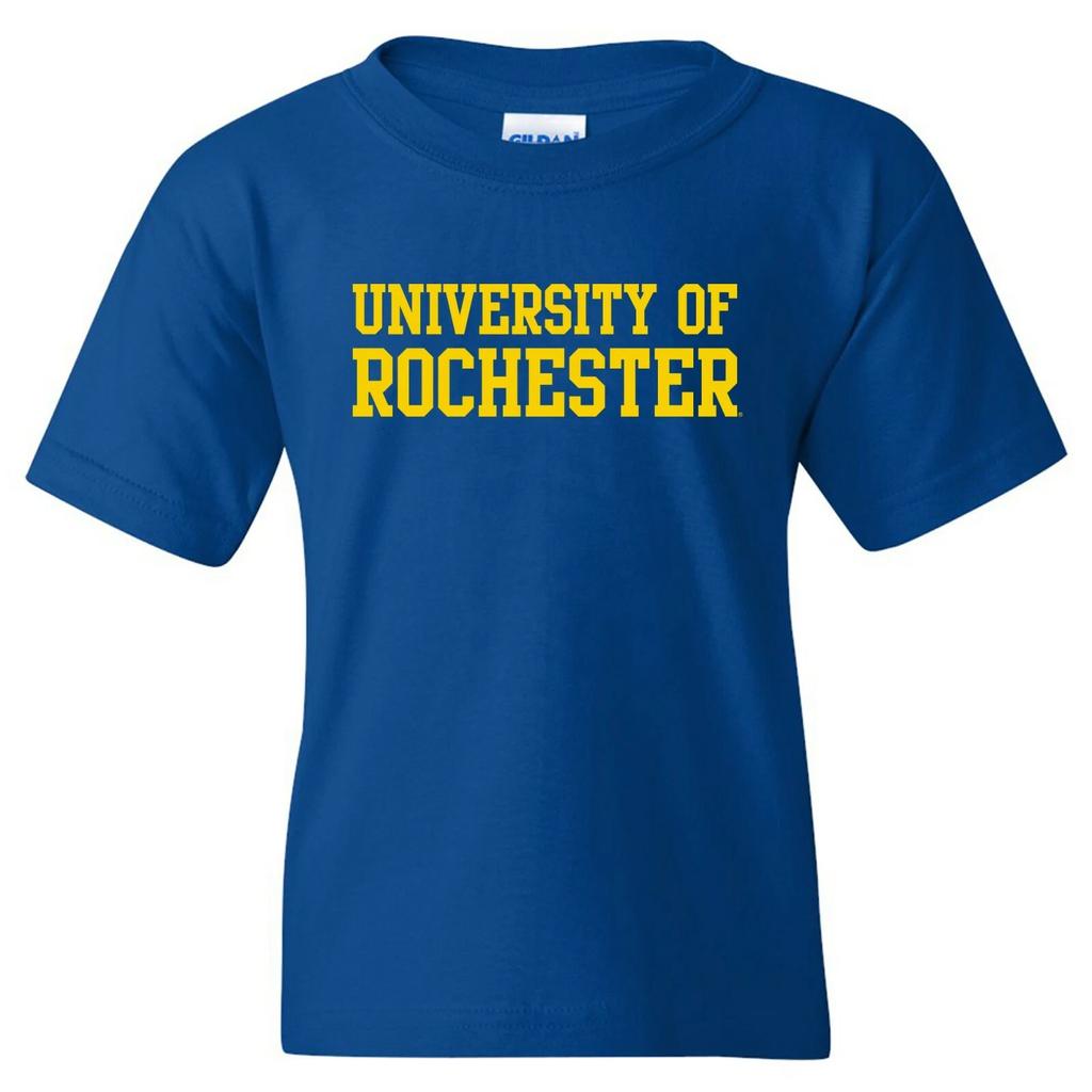 University of Rochester Yellowjackets Basic Block Youth T-Shirt - Royal