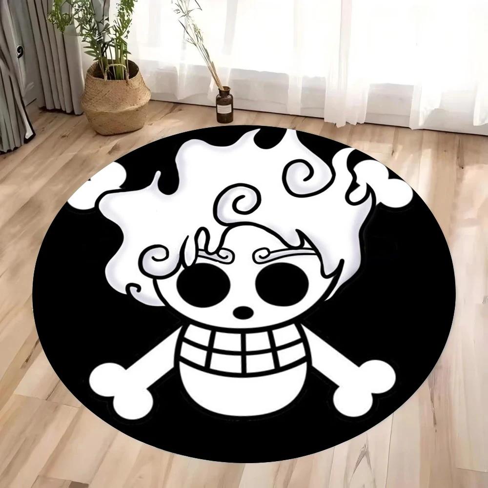 One Piece Anime Home Circular Carpet Living Room Stylish Bedroom Floor Mat Children's Room Carpet for Anime Lovers Decor