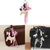 Llavero Pequeño de Cuero Miu con Pegaso y Cuerda Trenzada para Decoración de Bolsos y Accesorios de Bricolaje
