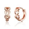 CRANNE 14K GF Heart Line One-Touch Earrings C24EGF219