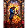 Disney Diamond Painting 5D Beauty and The Beast Stained Window Style Art Illustration Cartoon Movie Cross Stitch EmbroideryHandmadeGift HomeDecoration