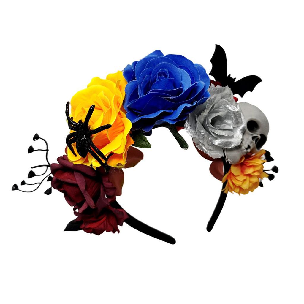 Dunkle Serie Rose Blume Haarreif Rollenspiel Zubehör Für Halloween Thema Event Und Feiertagsumzüge Verkleidung Kopfschmuck