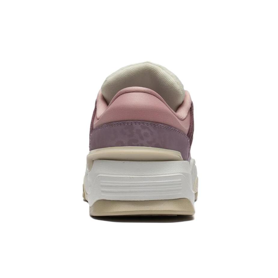 Li Ning Ginseng & Starlight Canchun Leather Low top Skateboard Shoes Women's White Purple AGCS246-4