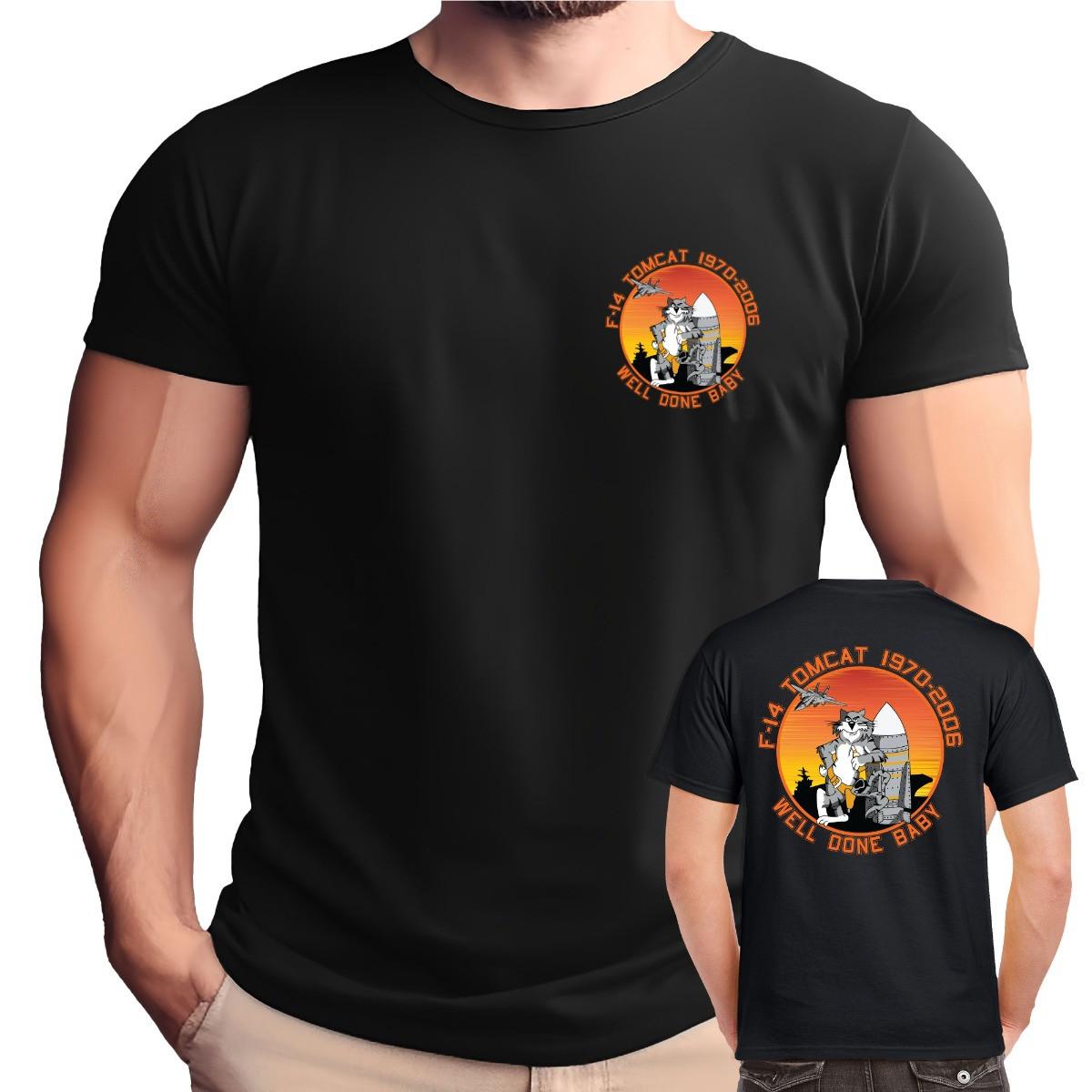 F-14 Tomcat Well Done Baby 1970-2006 Double Sided Adult T-Shirt L