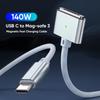 140W To 3 Magnetic Charging 2M Super Strong Magnetic Adsorption Charging Cord with Durable Braided Compatible with MacBook Pro MacBook Pro MacBook Air