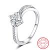 Vinate Versprechen Liebe Verlobung Fingerring High-End Damen Kleine Frauen Runde Steinringe 100 % Echt Ton Nuptial Hochzeitsanlass