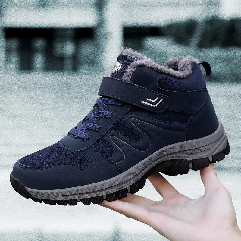 Warm Men Winter Boots Outdoor Warm Ankle Boots Lightweight Couple Walking Shoes Women Waterproof Snow Boots Winter Cotton Shoes