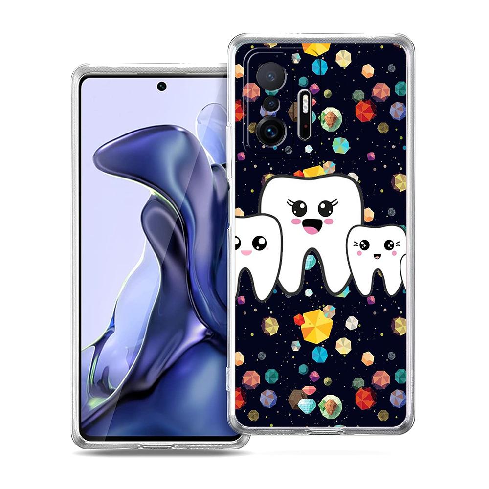 Transparent Phone Case for Xiaomi Mi 14 13 12 11 Ultra 13T 12T 11T Poco X3 NFC F3 F6 Pro Lite 5G Soft TPU Shell Dentist Tooth