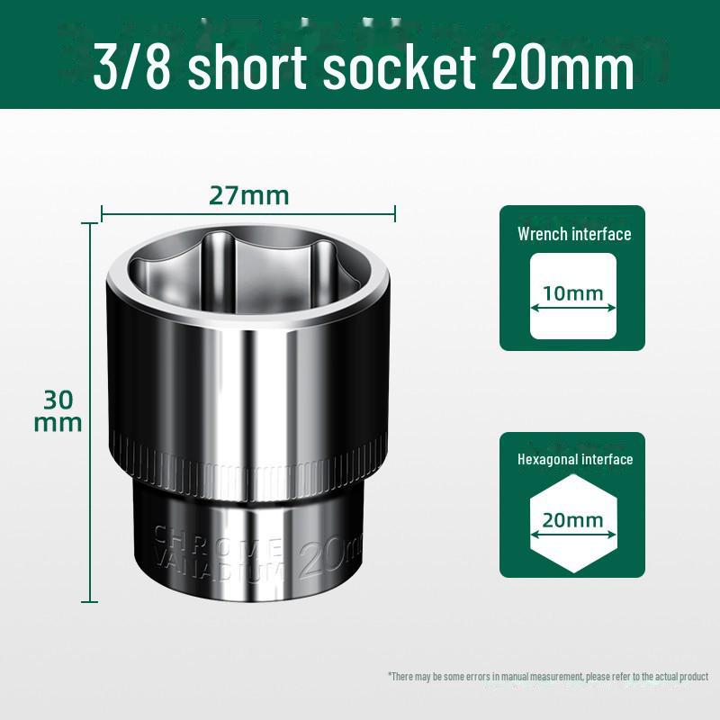 Baolian 3/8" Short Socket Wrench with 10mm Extended Hexagonal Socket