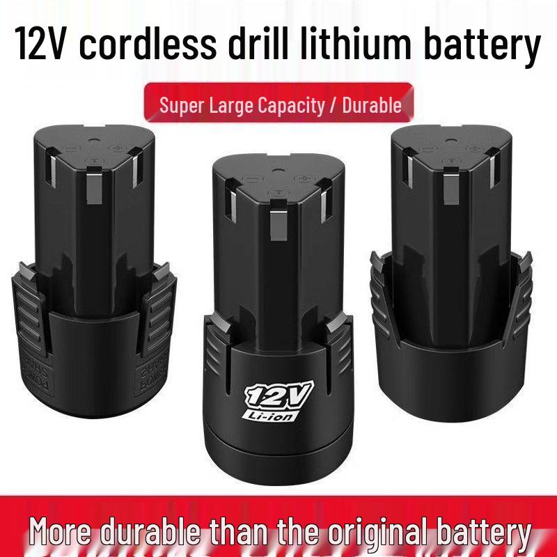 12V Rechargeable Lithium Drill Battery and Charger - Model B, Old Style, One Piece