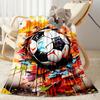 1 Stück Fußball-Decke Bequem Weich Leicht Alle Jahreszeiten Mehrzweck-Decke Reisen Camping Picknicks Sofa Büro Bett Wohnzimmer Geschenk Freunde