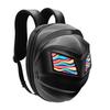 Motorcycle LED Helmet Backpack with Smart DIY Display High Brightness Night Security Expandable USB Powered Rainproof