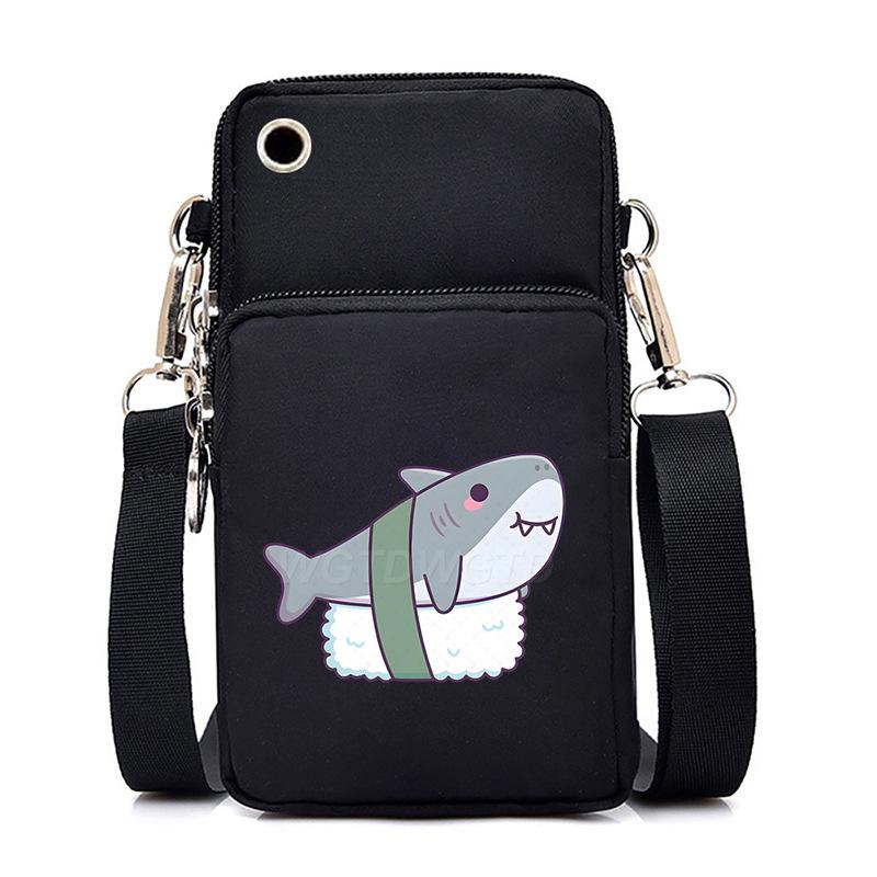 Casual mobile phone bag cute printing new messenger bag Korean version versatile small bag vertical change bag