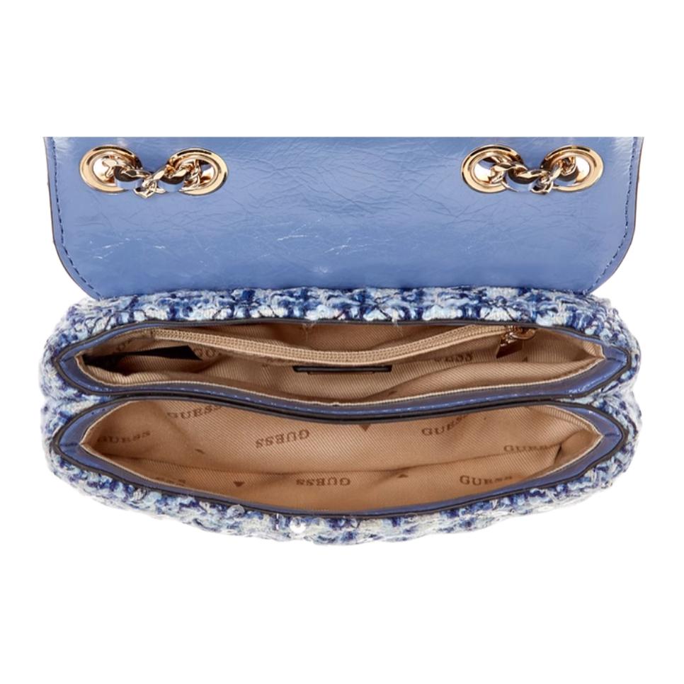 Neue GUESS Stoff-Umhängetasche Mittel Damen Blau AS874874-STU