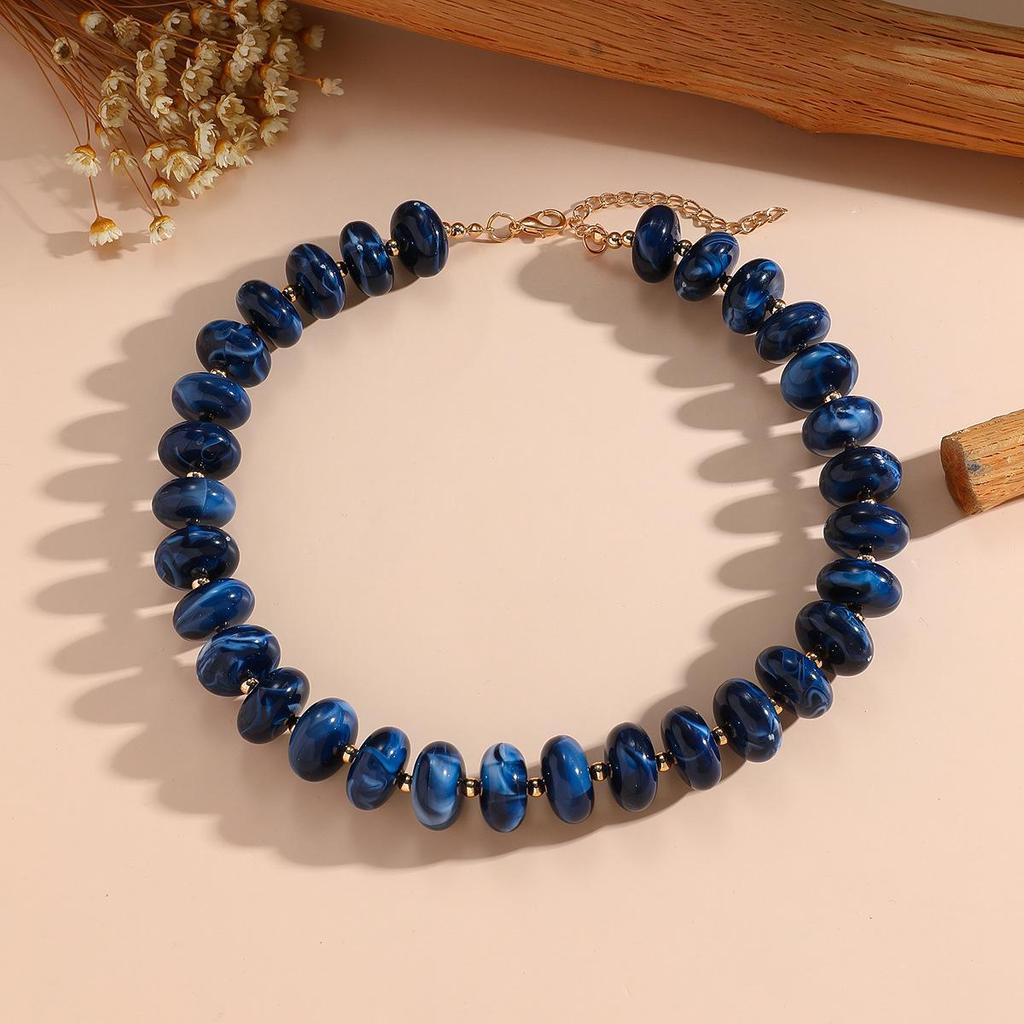 Colorful Retro Ethnic Beaded Necklace: Versatile Layered Accessory for Women