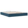 Ottoman Bed without Mattress Dark Blue 160 x 200 cm Velvet