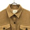 AMERI UNDRESSED Long Sleeve Wool Blend Long Shirt Dress F Brown Women Used