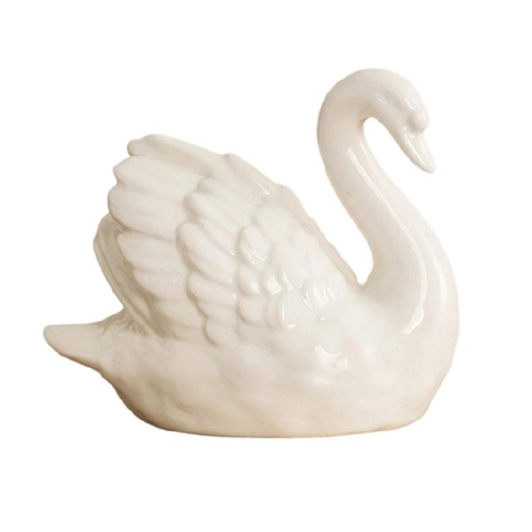 

Porcelain Duck Figure Elegant Ceramic Animal Collectible Statue For Modern Homes Office Interior Styling Accent Ornament белый