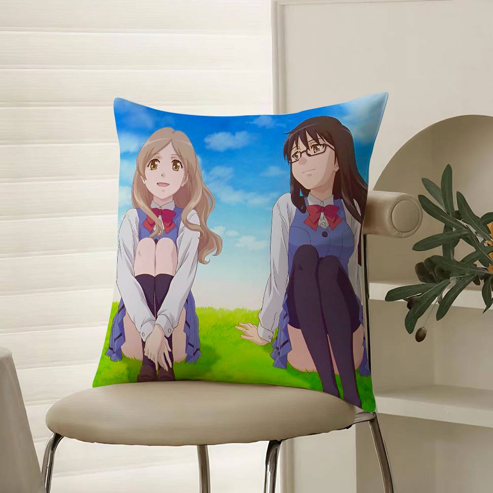 Mädchen Für Liebe Anime Sasameki Koto Kissenbezug Komfort Sofa Bett Seidig elegant Verdeckter Reißverschluss Dekorative Kissenhülle