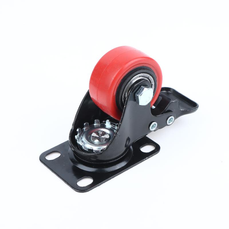 1.5 Inch Swivel Castor Wheels 2/4Pcs Shock Absorbent Rubber Brake for Trolley Indoor Furniture