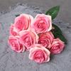 Fiore di Seta Artificiale Arancione, Bouquet di Rose Finte, Oggetti di Scena per Fotografia di Matrimonio, Soggiorno di Casa, Decorazioni Angolo Giardino Rose