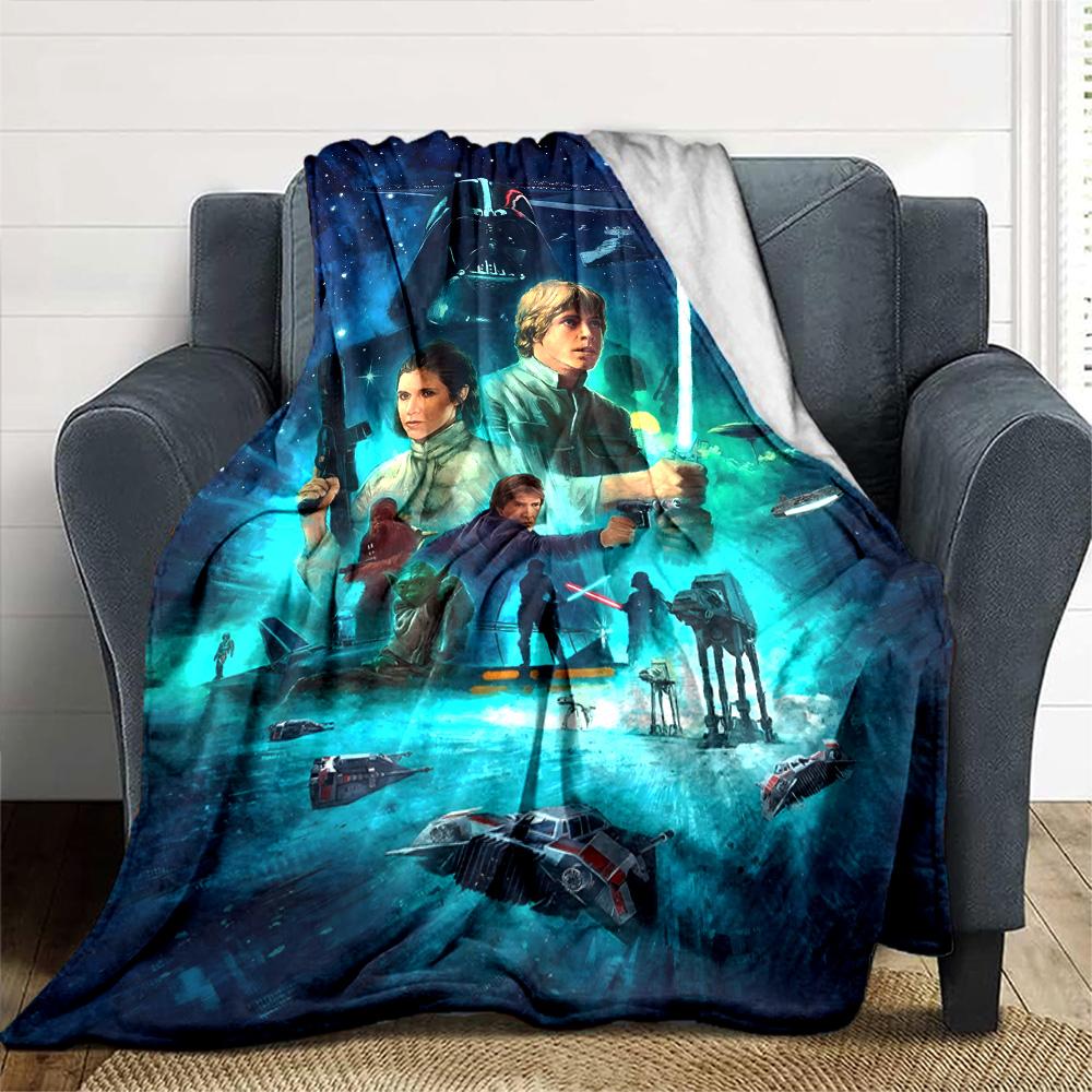 Star Wars Blanket Soft Warm Cozy Great for Livingroom Chair Office Chair All-Season Use Digital Print Ideal Gift for Friends Family Couples Picnic
