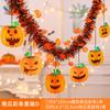 Halloween decoration latte art strips hanging party supplies five-star pumpkin spider paper pendant Halloween props
