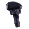 2pcs Universal Car Front Left Right Dual Holes Windshield Wiper Washer Water Spray Nozzle Jet Adjustable Black
