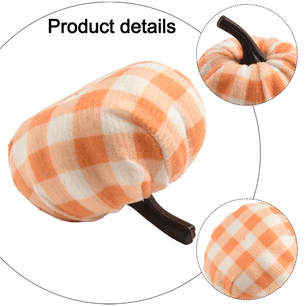 Färgglad Tygpumpa Halloweenpumpa Dekor Simuleringspumpa Dekoration