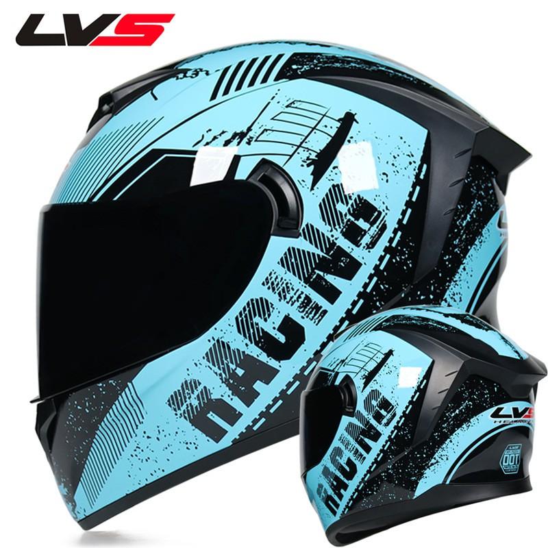 LVS Full Face Motorcycle Helmet Men Women ABS Dual Lens Winter Electric Bike Bluetooth Compatible All Season