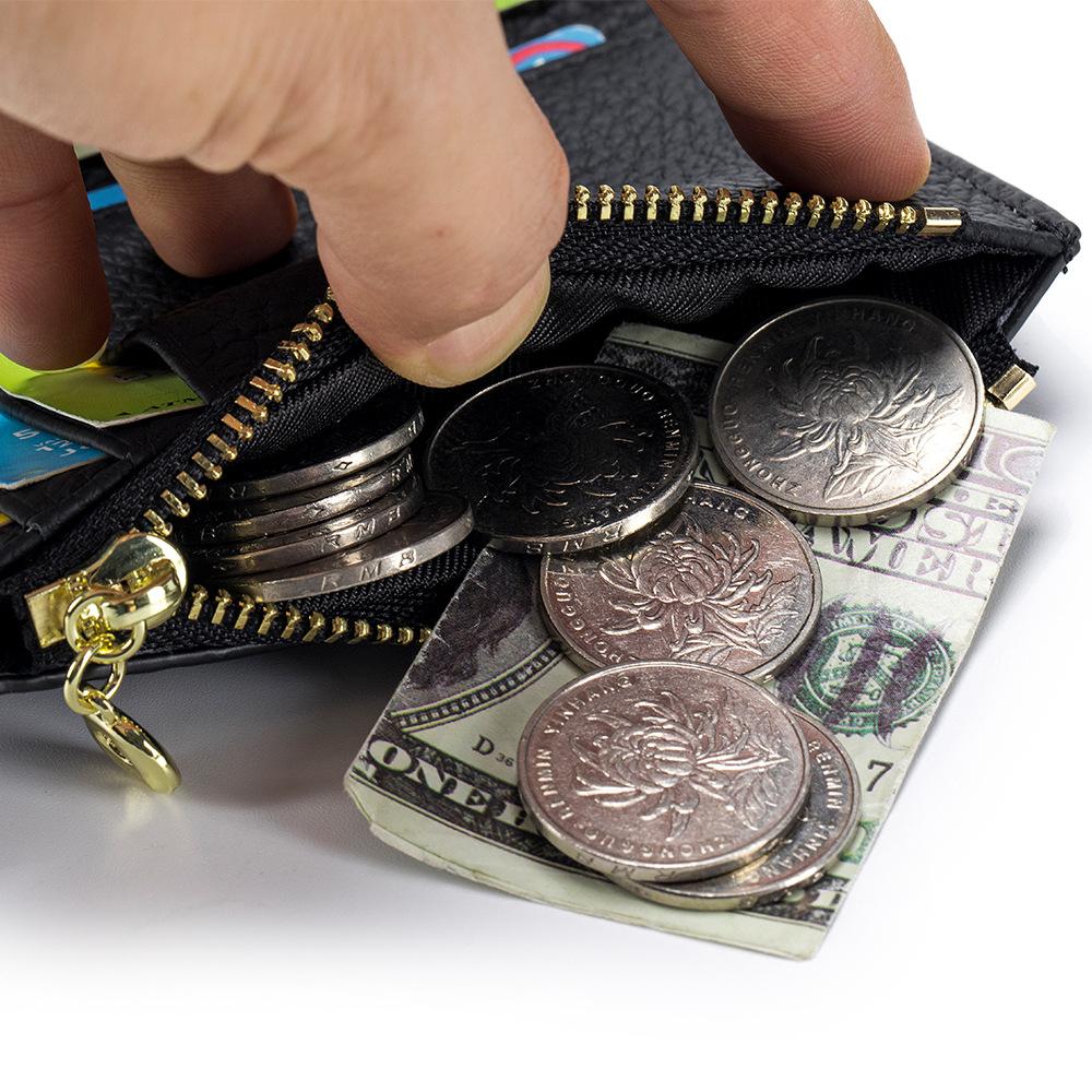 Women's three-fold short wallet, large-capacity fashionable portable wallet, Japanese and Korean multi-card card bag, change bag.