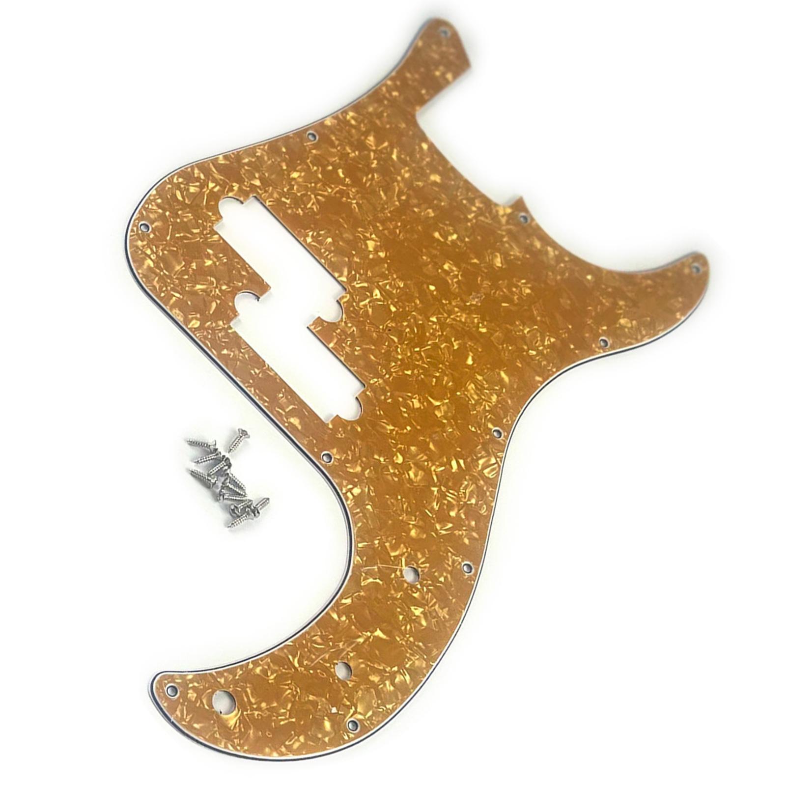 Защитная пластина для бас-гитары Precision Bass Pickguard с 11 отверстиями, защитная пластина для электрической бас-гитары, защитная пластина для бас-гитары Precision Bass Pickguard с 4 струнами для стандартной бас-гитары Precision Bass жёлтый