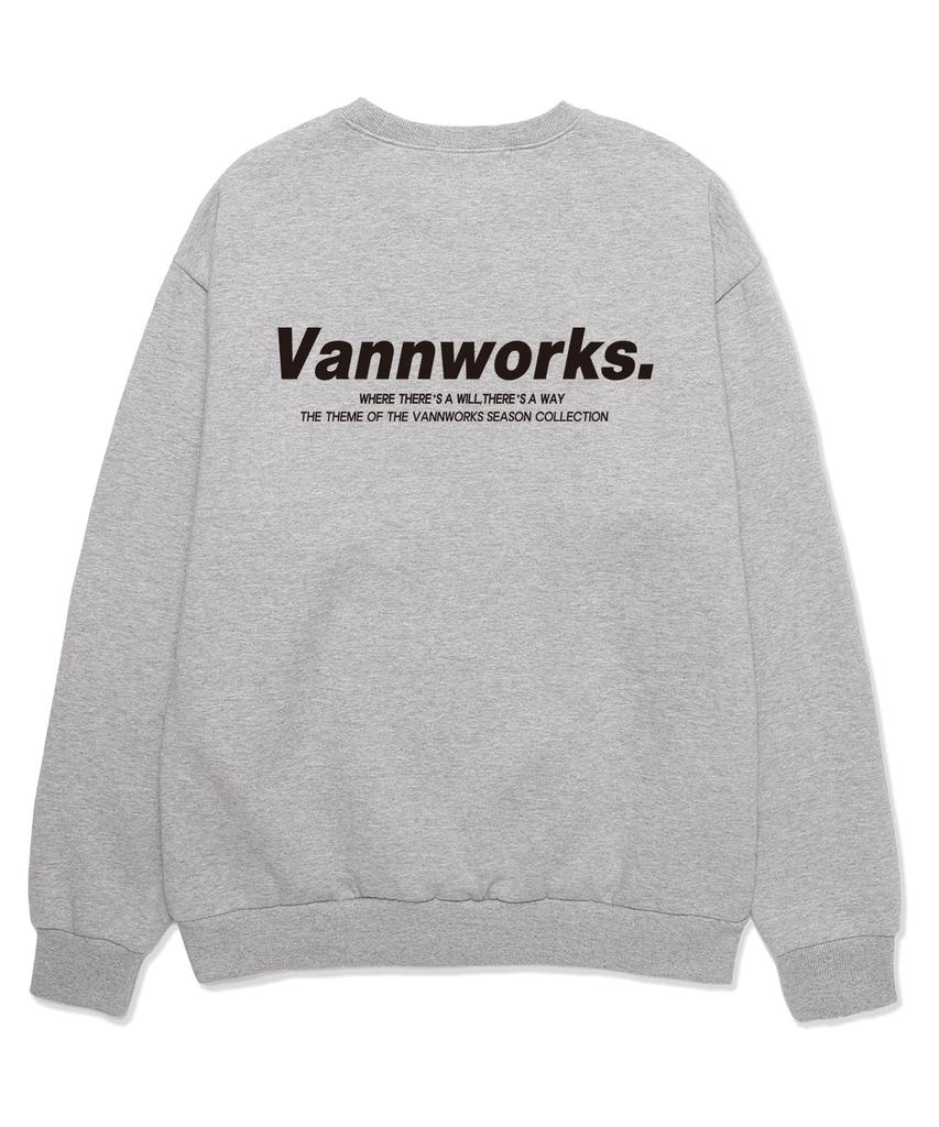 VANNWORKS Minimalism Logo 2 Sweatshirt (Vls0114) Melange Grey (Type A)