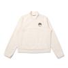 MALBON GOLF Mock Neck Fleece T-Shirt Ivory (Woman)