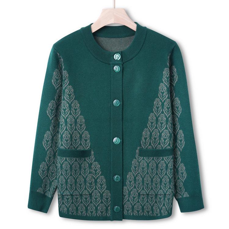 

Пожилые и пожилые люди Новый вязаный кардиган-свитер Большого размера Одежда для мамы Осенняя куртка-свитер Свободный топ для старой бабушки Женский 4XL