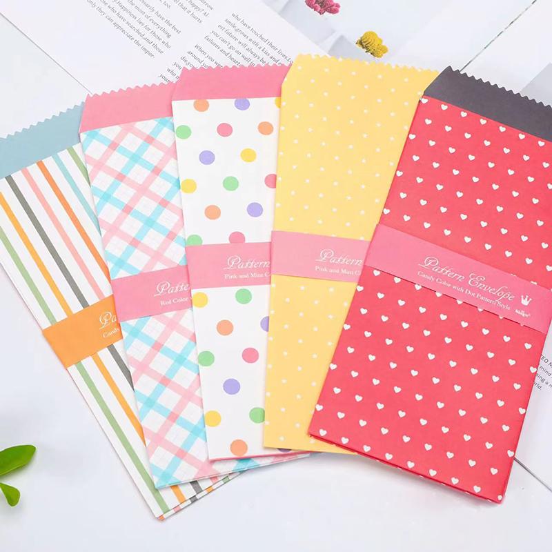 5-Pack Mixed Candy Color Envelopes Saving Cash Budget Envelopes Packaging Gift Craft Envelopes Diy Money Organizer Home Office