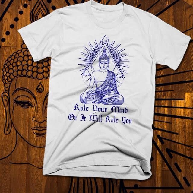 Buddhist spiritual religion t-shirt meditation OHM Hindu Yoga Zen Ghandi yantra L