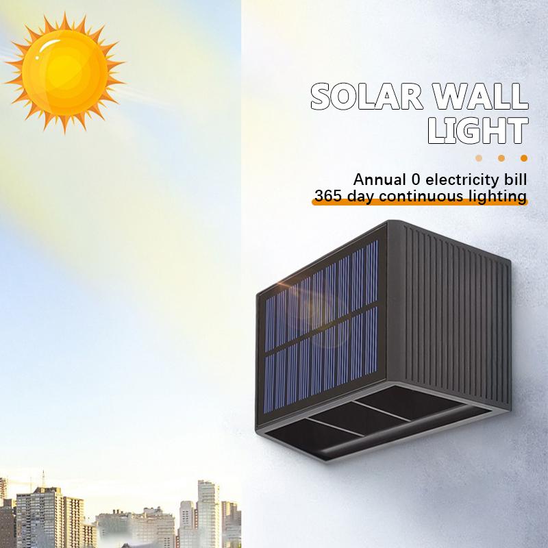 LED solar wall lamp waterproof wall lamp ABS 5W IP65 Adjustable  for up and down lighting porch and courtyard Decoration LIGHTS