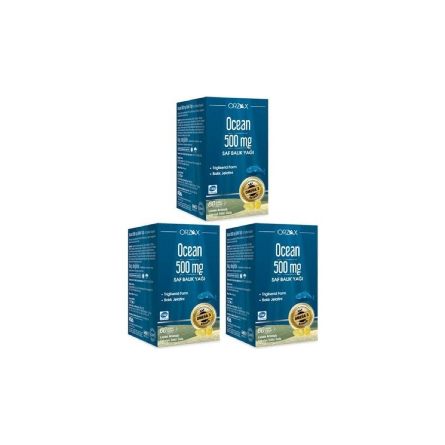 

Pure Omega 3 Fish Oil 500 Mg 60 Capsules X3 Pieces