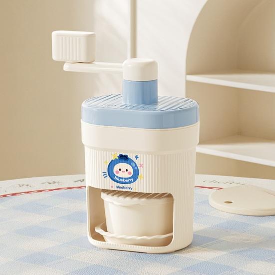 Tritaghiaccio a Manovella Lame in Acciaio Inossidabile Macchina Fai-da-te per Granita Estiva Macchina Manuale per Neve Artificiale Shaved Ice Essenziali per Cucina di Casa e Bar