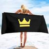 Strandtücher für Erwachsene Kronen-Print Leichtgewichtig Sandfrei Superweich Schnelltrocknend Schwimmtücher für den Schwimmsport Strand Fitnessstudio
