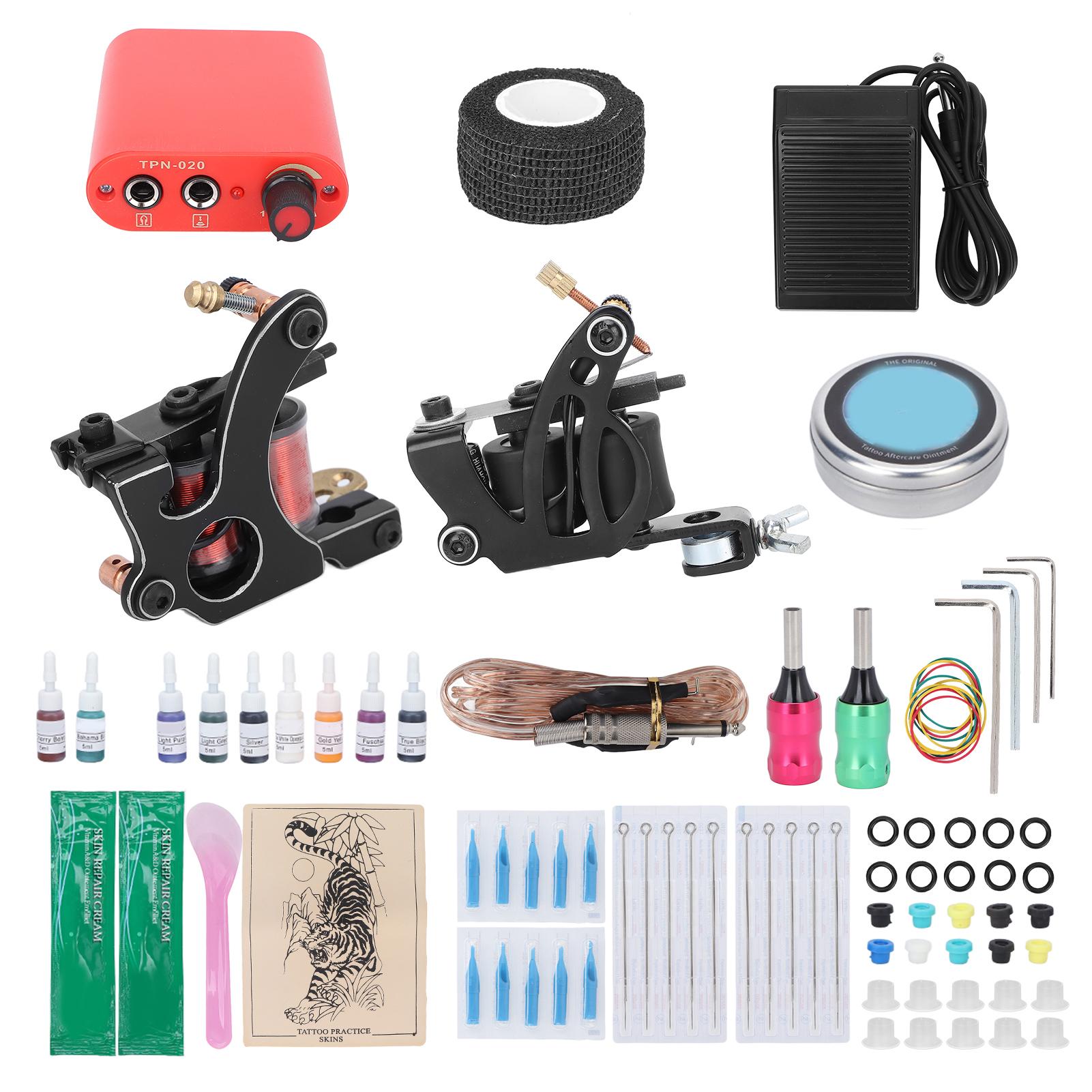 

Набор для татуировки, комплект электропитания для тату-машинки, набор для начинающих татуировщиков, вилка 90‑265VUK EU Plug