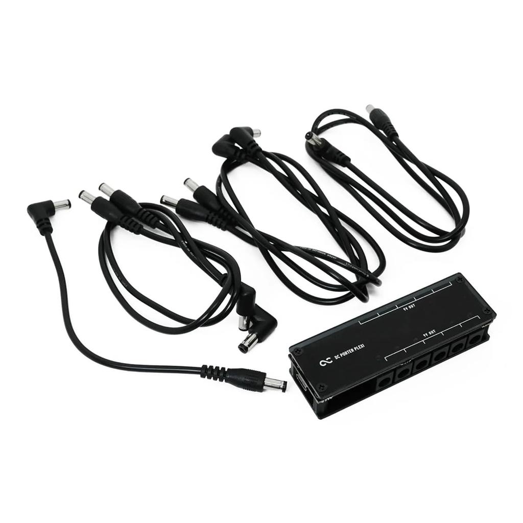 One Control DC PORTER PLEXI 6 DC PACK Effects Pedal Power Supply (Includes 6 DC Cables)